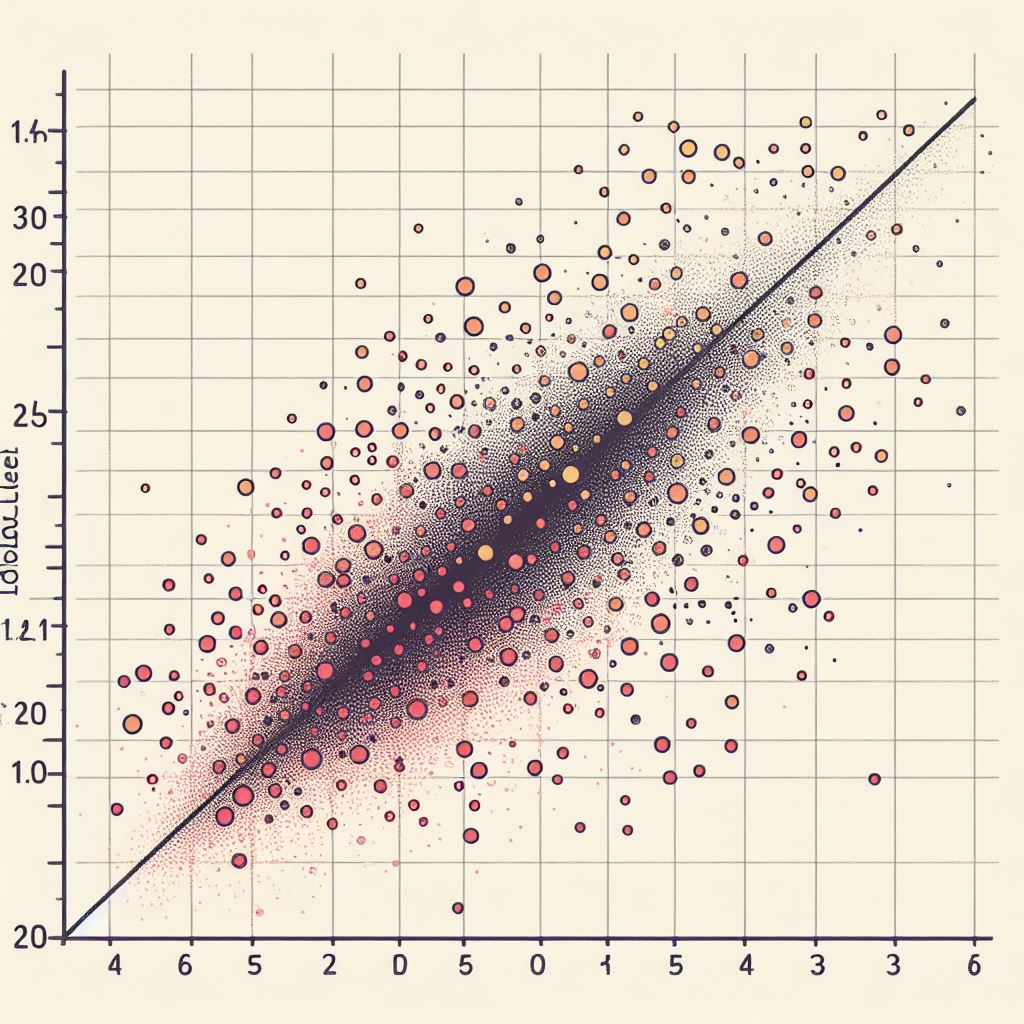 Data points are plotted. Best-fitted line is drawn through these data-points. Best linear regression analysis explanation.